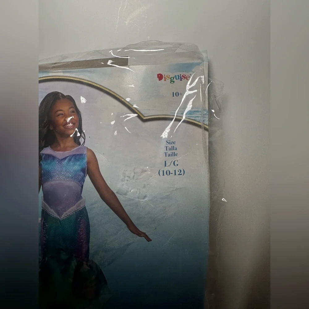 Disney Little Mermaid Ariel Halloween Costume With Crown Girls Large. - Picture 2 of 5